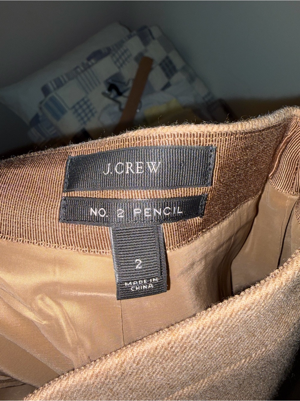 J. Crew Camel Brown Pencil Skirt - Picture 3 of 3